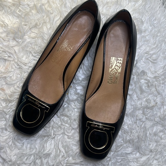 Salvatore Ferragamo Sanna Nero Nappa calp size 8.5 us - Picture 2 of 10